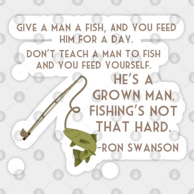 Ron Swanson Quote Sticker by marisaj4488